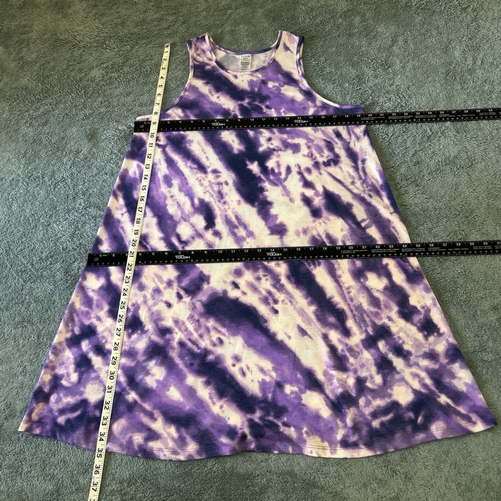 West Loop Purple Tie-Dye Sleeveless T-Shirt Dress - Size Medium - Picture 6 of 6